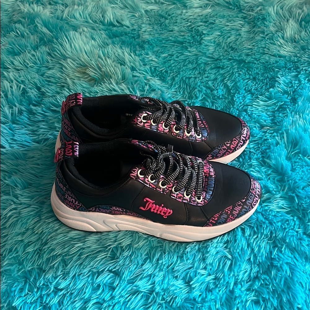 Juicy Couture Black Sneakers with Pink Details